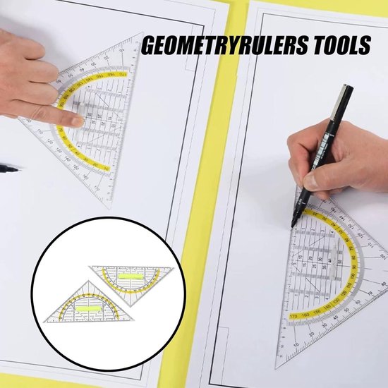 Geodrehoek - 16 cm | Équerre, Bulletns, Géométre