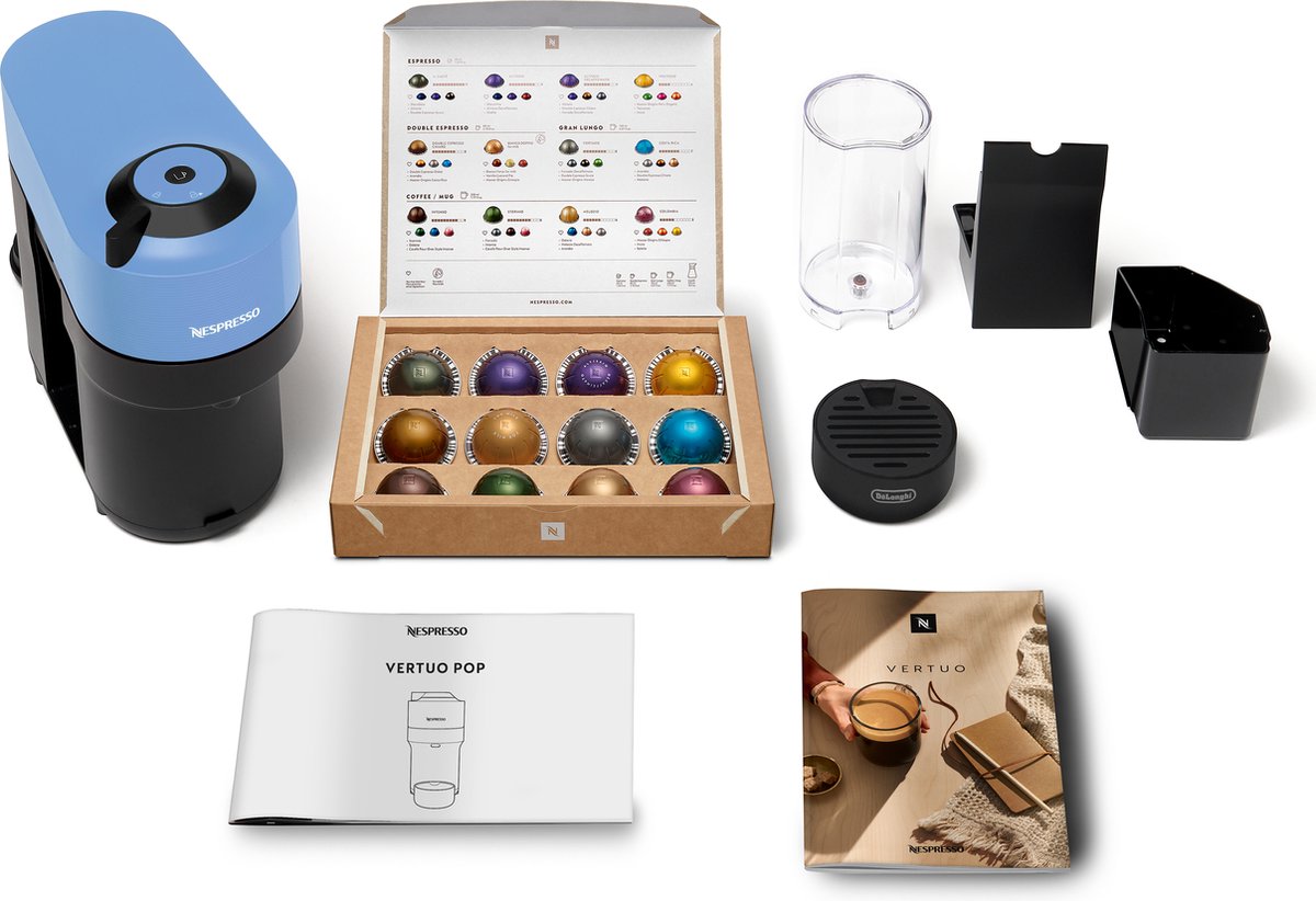 De'Longhi Nespresso Vertuo Pop ENV90.A - Koffiecupmachine - Blauw thumbnail 8
