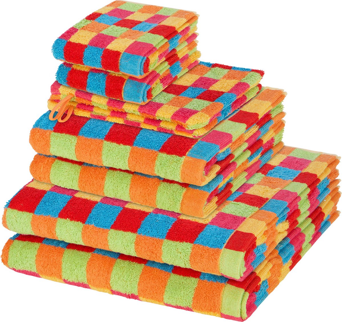 Cawö Sonstiges 2 X washandjes 2 X gasten- 2 X douche- 2 X handdoek - in set 8 pack Lifestyle