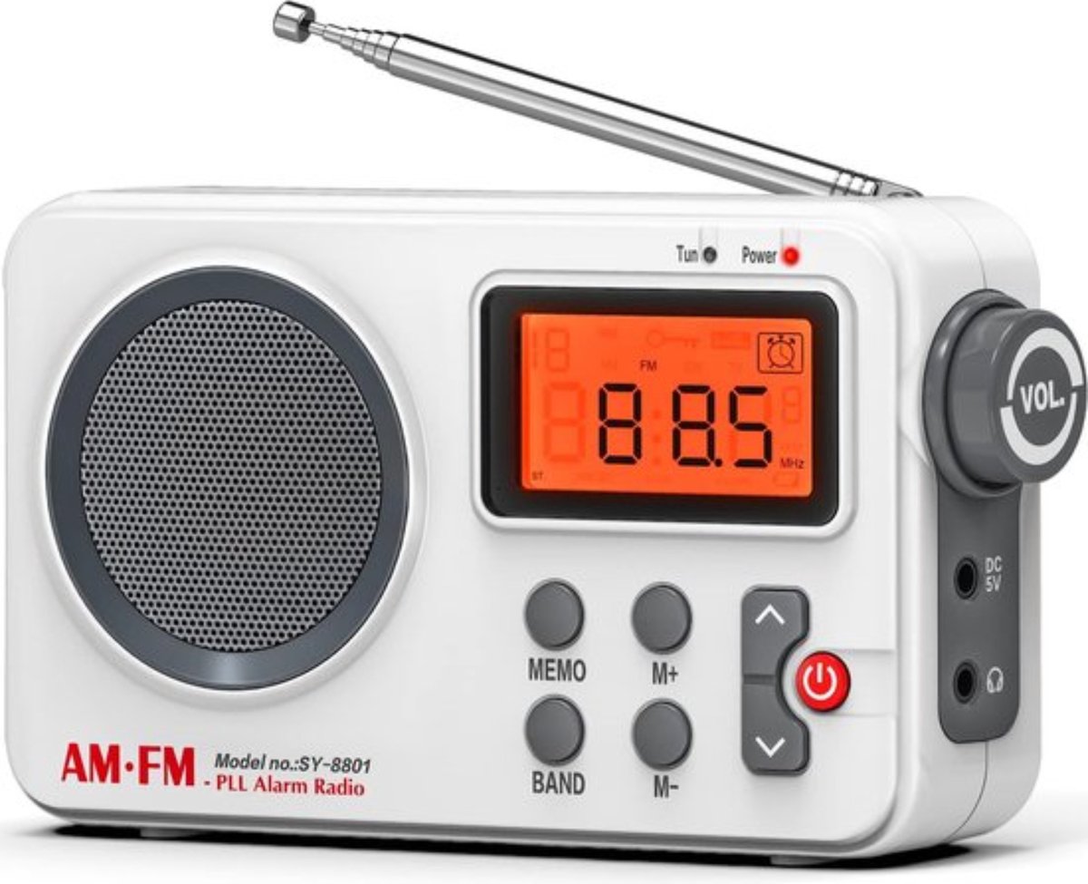 Noodradio - Radio op Batterijen - AM/FM - Powerbank - Timer