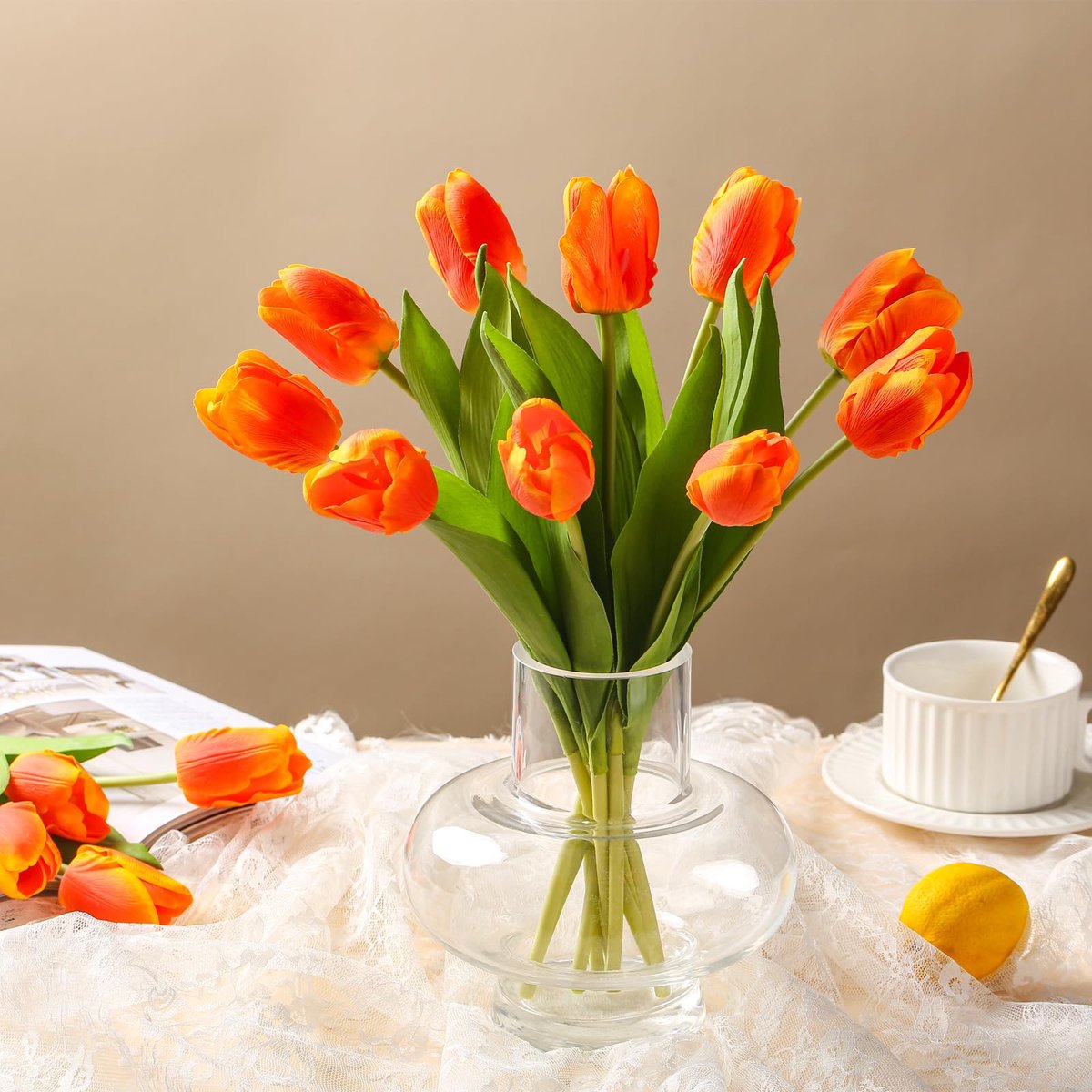 Goodivery ® Kunstmatige Tulpenbloemen voor Decoratie en Cadeau, Levensgetrouw en Onderhoudsvrij