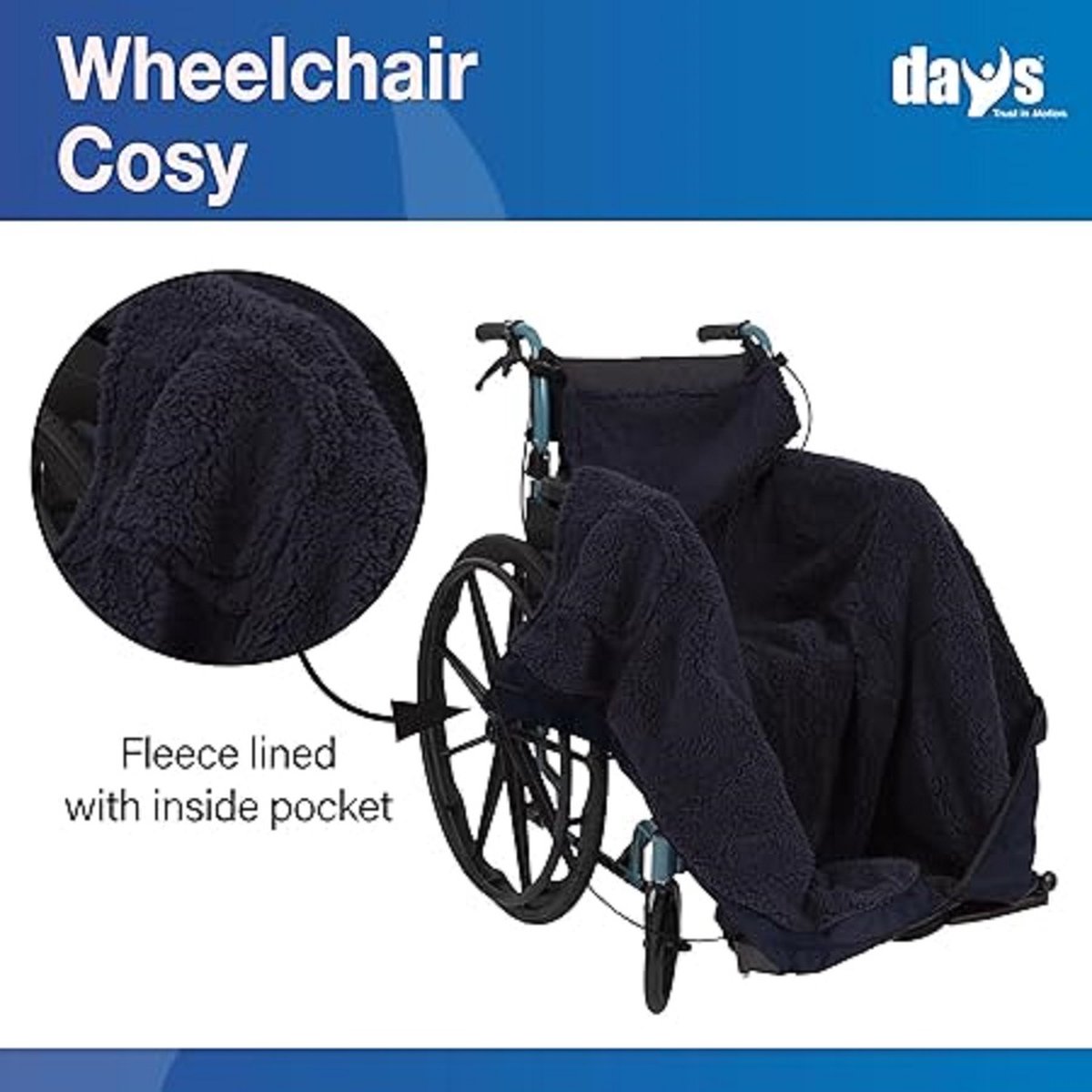 Goedkoopste rolstoelhoes, dikke warme rolstoel fleece wikkeldeken accessoires voor de oudere patient 39 x 33 x 13.5 cm