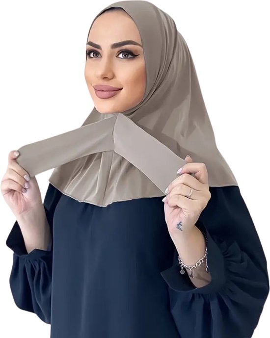 Foulard Livano - Hijab - Femmes - Abaya - Écharpe - Vêtements islamiques - Vêtements musulmans - Alhamdulillah - Gris clair