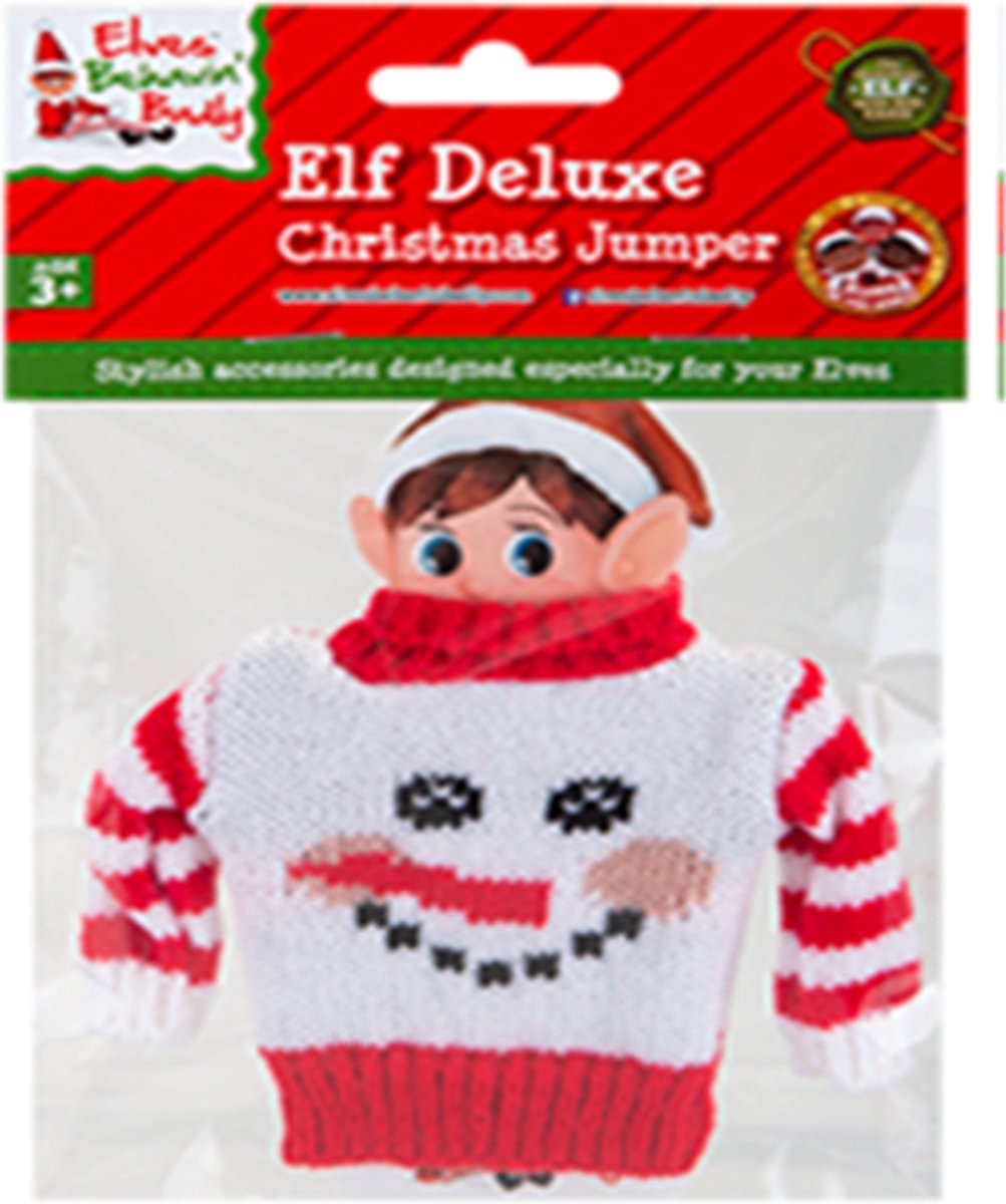 Naugthy elves - Elves behavin badly | Kerst - Elf - Stoute elf - pop | Kerstmis traditie | kersttrui wit