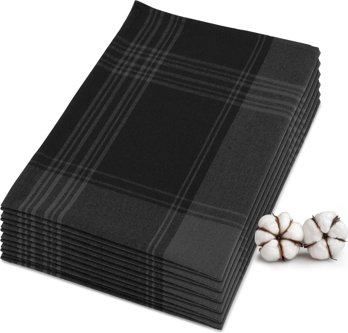 Goodivery ® Set van 6 Hoogwaardige Katoenen Keukendoeken met Geruit Design en Oeko Tex Certificering