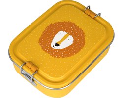 foto van Trixie Brooddoos klein - Mr. Lion - RSV Lunchbox voor kinderen - Makkelijk te openen Broodtrommel - Geel