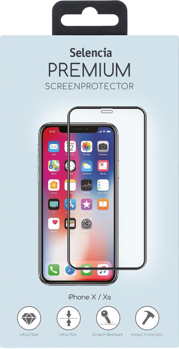 Selencia Screenprotector Geschikt voor iPhone Xs / X Tempered Glass - Selencia Gehard Glas Premium Screenprotector - Selencia