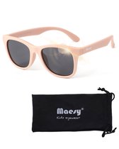 Maesy Lunettes de Soleil Kinder Yuki - 6 à 12 ans - Souples - Protection UV400 - Lunettes de Soleil Enfant - Rose Clair