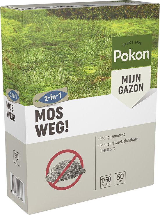 Pokon Mos Weg! - 1,75kg - Onkruidverdelger - Geschikt voor 50m² - Mosbestrijder - Anti mos gazon van Merkloos	 — afbeelding 2