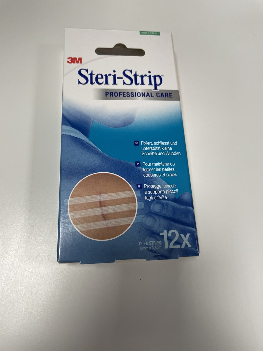 3M - Steri-Strip - Professional Care - 6 mm x 3,8 cm - 12 stuks per doos