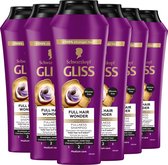 Gliss Full Hair Wonder - Haarverzorging - Shampoo - Voller Haar - Stimuleert Haargroei - Zwak en Breekbaar Haar - Voordeelverpakking - 6x 250 ml