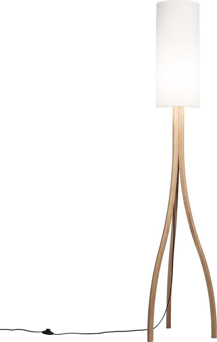 Lumidora Vloerlamp 31442 - ORLANDO - E27 - Wit - Hout