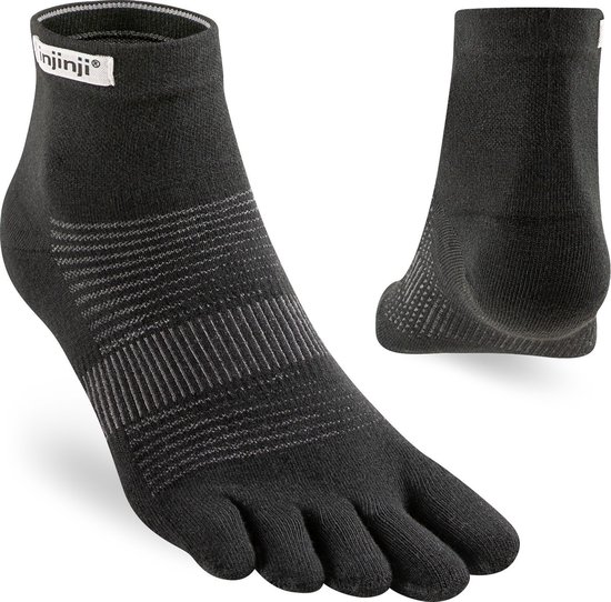 Injinji Run Lightweight Mini-Crew Zwart 40-44