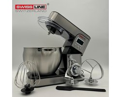 Swiss Line Switzerland - Keukenrobot - Keukenmachine - 9L - 2800W - RVS - Digitaal scherm