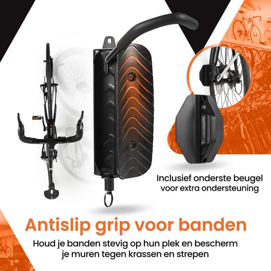 Fiets Ophangsysteem - Fiets Ophangbeugel - Muurbeugel Fiets - fietshaak - Fietsenrek - Fietsbeugel - Race fiets - Mountainbike - draaibaar- Max belading 45kg - 2 fietsen