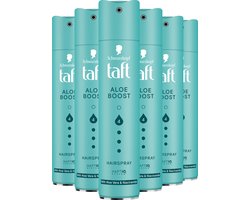 Taft Aloe Boost Haarlak - Haarstyling - Haarspray - Alle Haartypes - Aloe Vera - - 6 x 250 ml