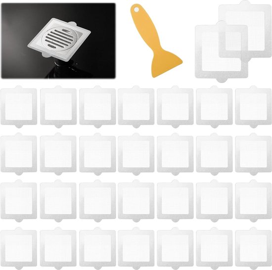Afvoerscherm van siliconen, 2 stuks, afvoerscherm voor de douche, haarprikker met zuignappen, haarscherm voor de douche, afvoerscherm voor wastafel en gootsteen, geschikt voor keuken, douche en bad