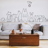 Muursticker Voor De Babykamer - Kraam Cadeau - Muursticker Kinderkamer - Wanddecoratie Kinderkamer - Jongen - Meisje - Dieren - Industriële Muursticker Kinderkamer - Dieren