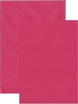 20 Gevouwen kaarten met Enveloppen - Roze - 220 grams papier - A6 / C6 - 148x105mm / 162x114mm