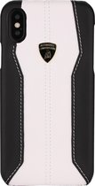 Wit hoesje van Lamborghini - Backcover - D1 Serie - iPhone XR - Genuine Leather - Echt leer