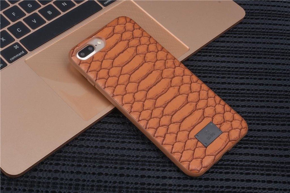 UNIQ Accessory iPhone 7-8 Plus Kunstleer Hard Case Back cover - Bruin- 8719273285688