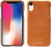 Bruin hoesje van Pierre Cardin - Backcover - Stijlvol - Leer - voor de iPhone XR - Luxe cover