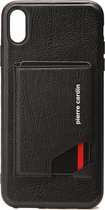 Zwart hoesje van Pierre Cardin - Backcover - Stijlvol - Leer - iPhone Xs Max - Luxe cover