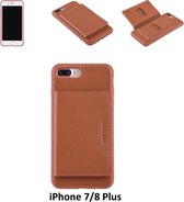 Apple Bruin pasjeshouder Backcover hoesje voor iPhone 7/8 Plus