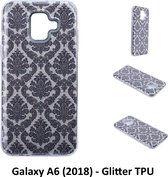 Uniek motief Glitter flower TPU Achterkant voor Samsung Galaxy A6 (2018) (A6 2018)- 8719273283264