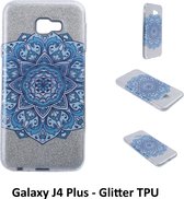 Uniek motief Glitter flower TPU Achterkant voor Samsung Galaxy J4 Plus (J415)- 8719273283066