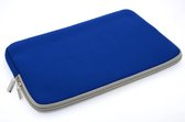 Universeel Sleeve 15 inch Blauw Insteek hoesje Soft - Slim - Polyester- 8719273299180