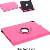 Apple iPad Pro 11 (2018) Roze 360 graden draaibare hoes - Book Case Tablethoes- 8719273291450