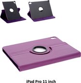 Apple iPad Pro 11 (2018) Paars 360 graden draaibare hoes - Book Case Tablethoes