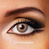 Kleurlenzen - Brown Dots - jaarlenzen met lenshouder - bruine contactlenzen Fashionlens®