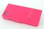 Hoesje Roze iPhone 6-6S Book Case - Pasjeshouder - Magneetsluiting