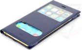 Blauw hoesje iPhone 6-6S - Book Case - Pasjeshouder - Magneetsluiting