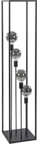 Straluma Vloerlamp “Open Frame” matzwart 4-lichts