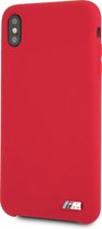Rood hoesje BMW - Backcover - iPhone XS Max - Hard Case - Logo M