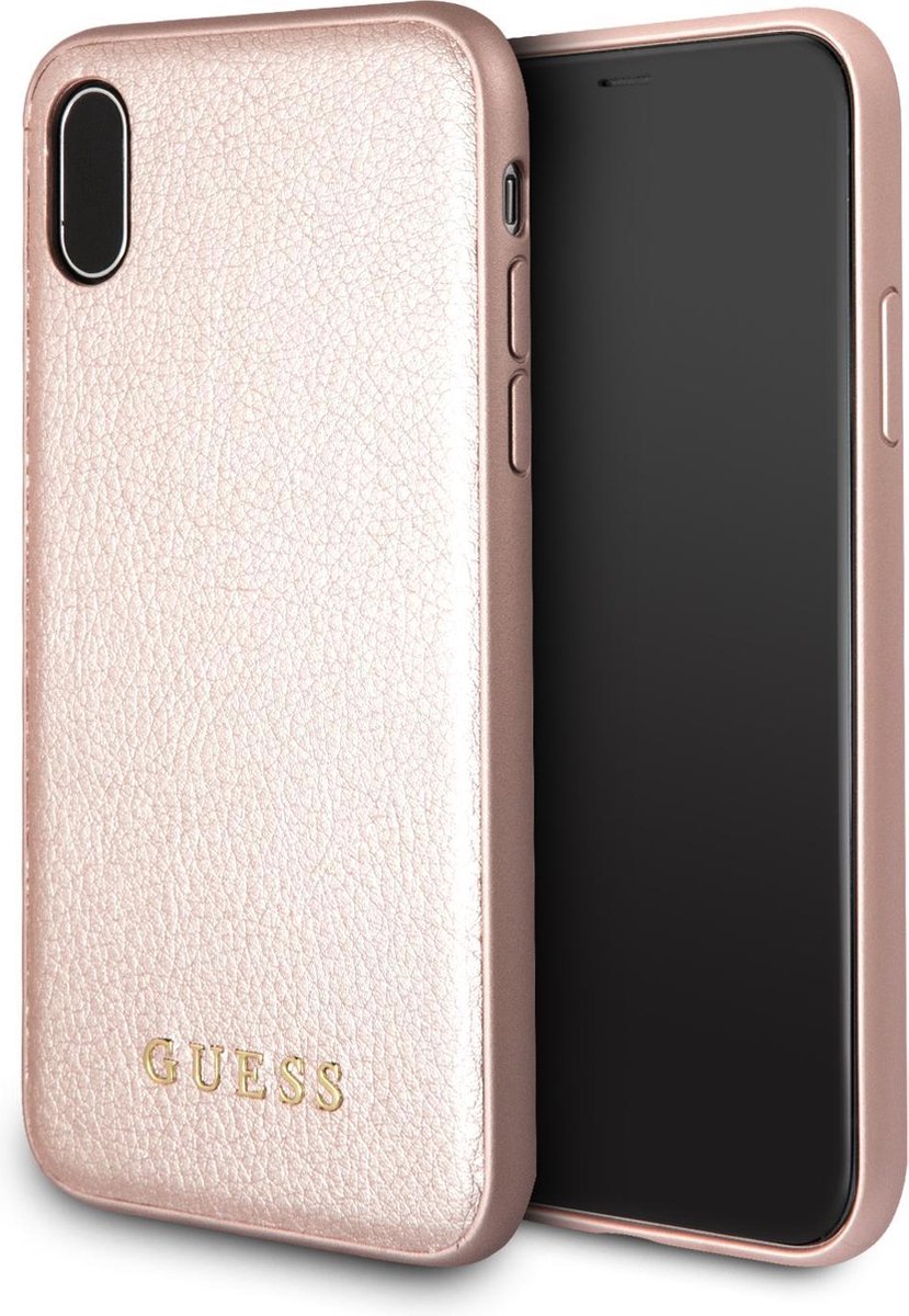 Guess Roze iriDescent Hardcase voor iPhone X / Xs