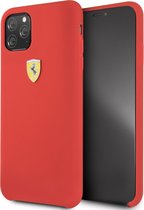 Rood hoesje Ferrari - Backcover - iPhone 11 Pro Max - Silicone