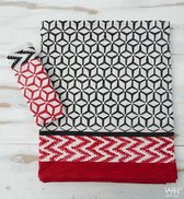 6 katoenen servetten Windy Hill red&black 45*45cm