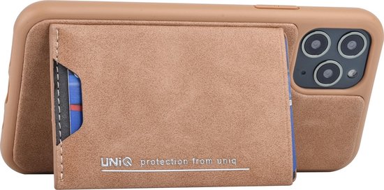 Apple iPhone 11 Pro UNIQ Accessory Groen Backcover hoesje Pasjeshouder - 2 Kijkstanden - Kunstleer