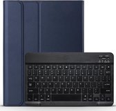 Shop4 - iPad Pro 11 (2022 / 2021 / 2020) Toetsenbord Hoes - Bluetooth Keyboard Cover Donker Blauw