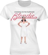 Blondie Dames Tshirt -M- Hanging On The Telephone Wit