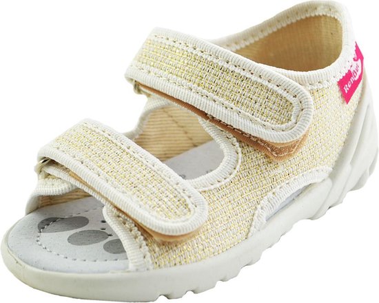 Open sandalen - zomerschoenen - licht goud - - babyschoenen - maat 22 | bol.com