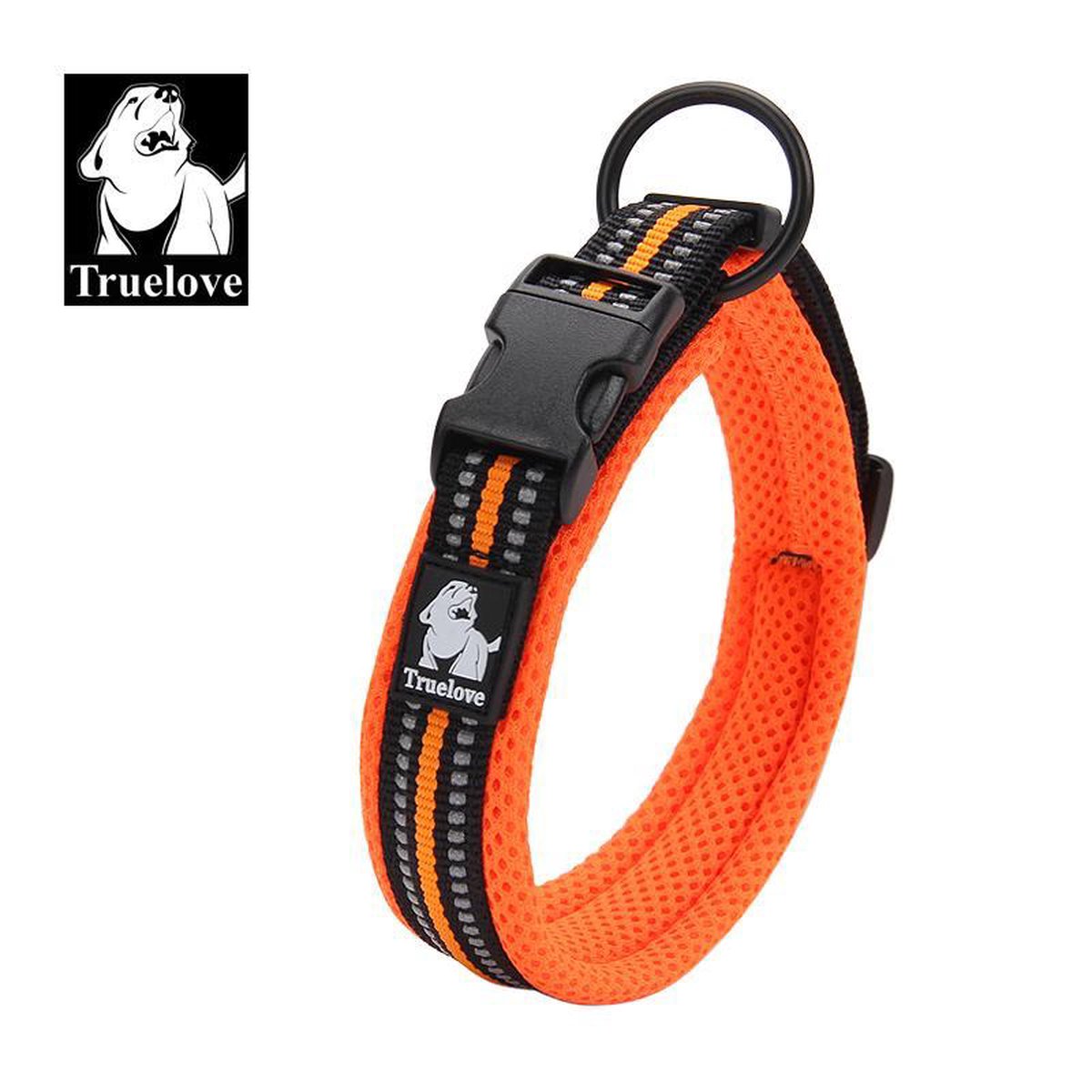 Truelove halsband - Halsband - Honden halsband - Halsband voor honden - Oranje S