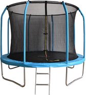 Trampoline - 305 cm - met veiligheidsnet en ladder - blauw