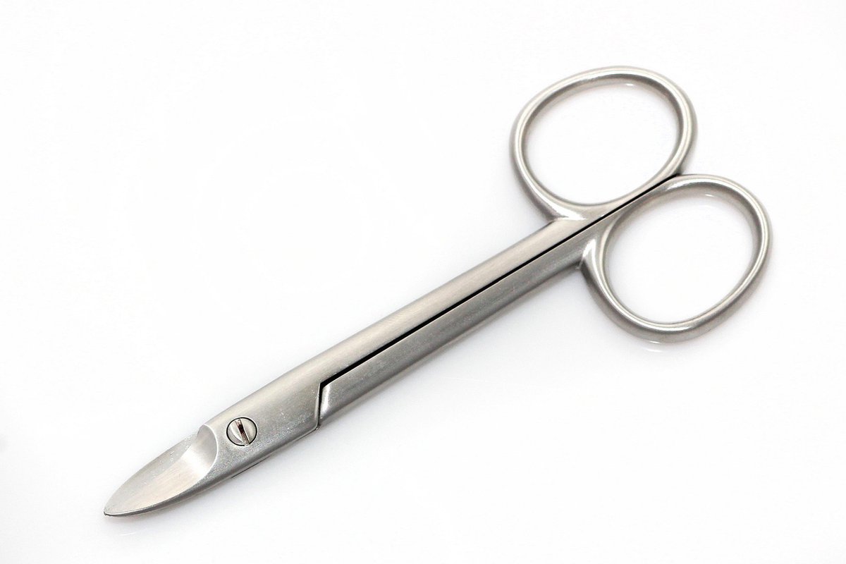 Profi4Beauty teennagelschaar 10 cm, gebogen en echte schroefverbinding, gehard staal