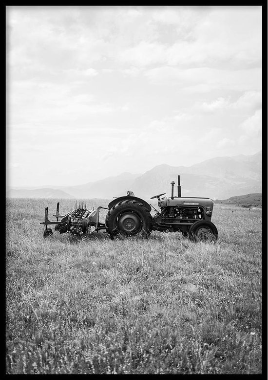 Poster Old Tractor - 50x70cm - Papier photo 250g