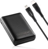 Bol.com MOJOGEAR snelladen-set voor iPhone & iPad: 10.000 mAh MINI Extra Fast powerbank + Lightning naar USB-C kabel aanbieding